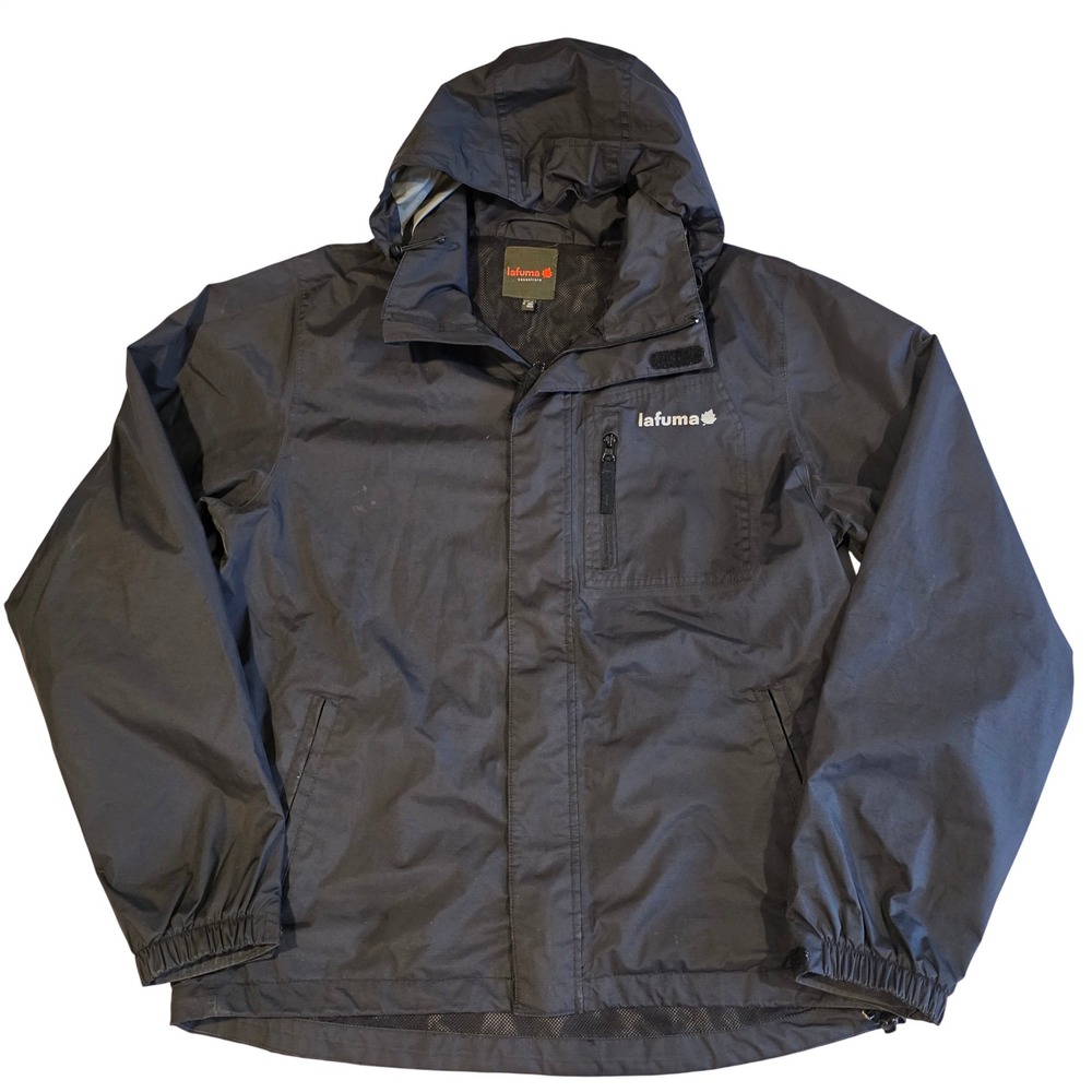 Lafuma Essentials Climaway 5000 Rain Jacket Mens Medium Black LFV 6317 Hooded